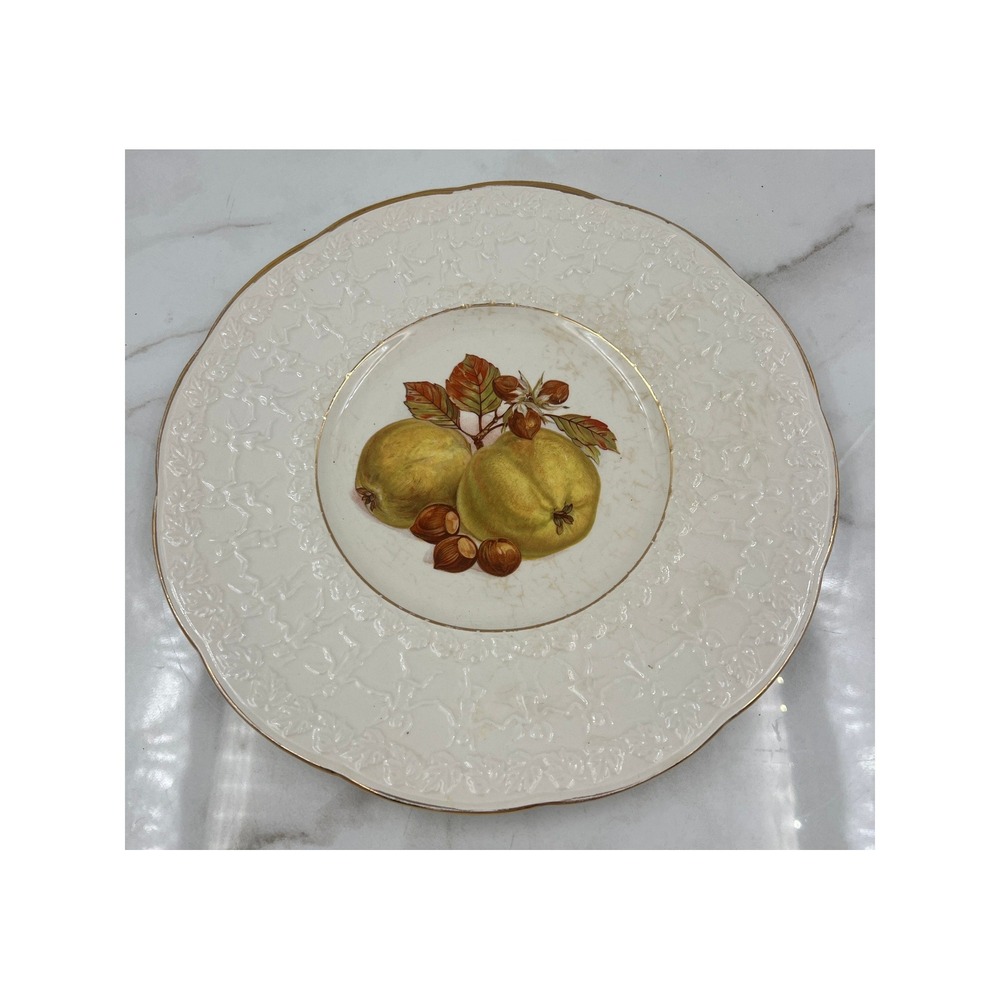 Crown Devon Staffordshire England Fruit Cherub Relief 11.5" Decorative Plate